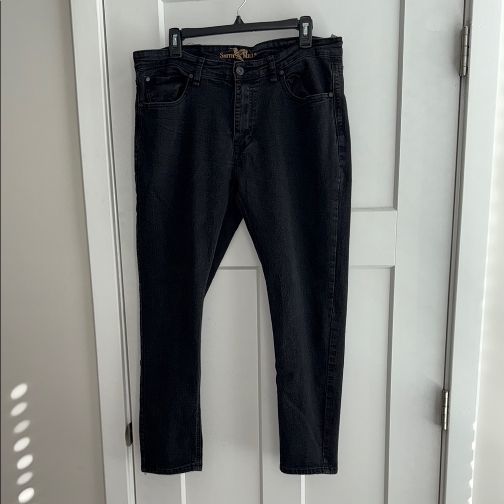 Smith Mills Stretch Black Jeans 36 X 30